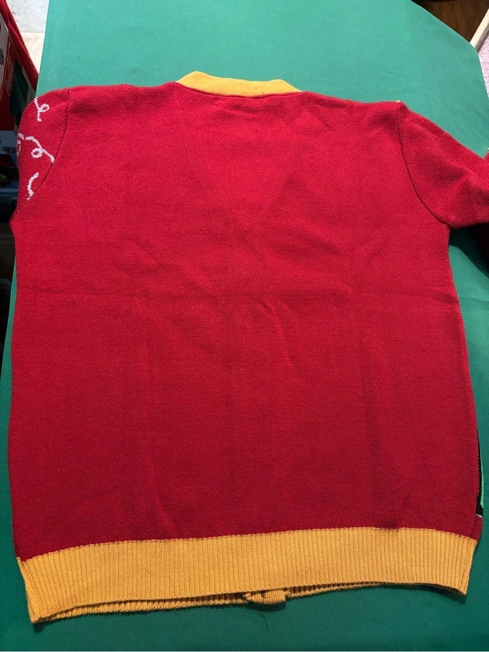 Peanuts Snoopy cardigan in Red & Yellow - Picture 2 of 8